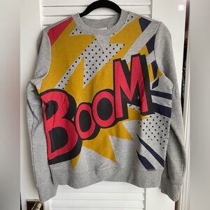 3.1 Phillip Lim Gray Sweater with Yellow and Red Graphic